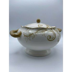 Reba Harmony for the Home Soup Terrine, Scroll Leaf Design